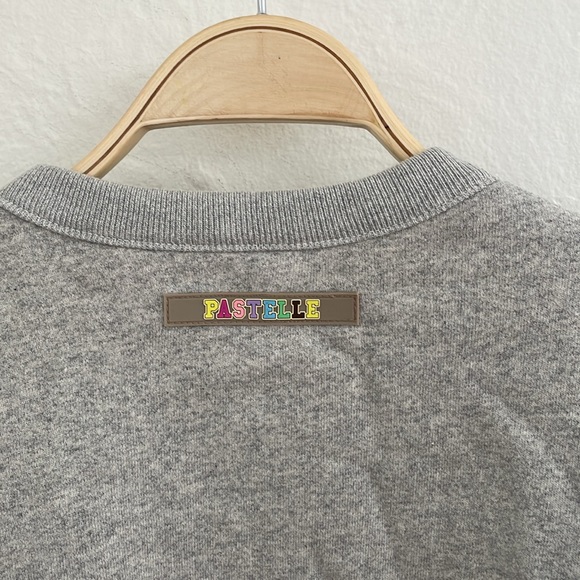 PASTELLE x Kanye West Men's Classic Logo Crewneck Sweatshirt Size XL Grey - Picture 5 of 6